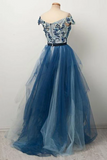Gorgeous Off The Shoulder Gradient Prom Dress With Appliques