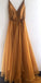 Spaghetti Strap A Line V Neck Formal Cheap Long Prom Dresses Evening Dresses JS360