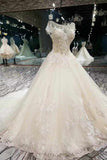 Wedding Dresses Lace Up High Quality Scoop Neck