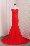 Mermaid Lace Evening Dresses Sweep Train New Arrival