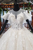 Gorgeous Ball Gown Big Wedding Dresses Princess Bridal Dress With SJSPRBJ5CLK