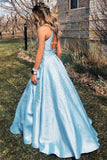 Pretty Sleeveless Backless Floor-Length Long Prom Dresses JS760