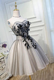 Elegant A Line Strapless Tulle Homecoming Dresses with Lace up Black Short Prom Dresses SJS14974