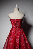 A Line Homecoming Dresses Sweetheart Lace With Sash Lace Up
