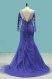 Chic Mother Of Bridal Dresses Mermaid Scoop Tulle With Applique