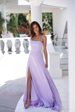 Romantic A-line Long Prom Dresses Elegant Evening Dresses
