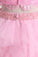 Two-Piece Long Sleeves Prom Dresses A Line Bateau Tulle & Lace