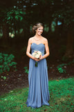 Sweetheart Bridesmaid Dresses A Line Ruched Bodice Chiffon