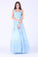 Tulle Square With Beading A Line Floor Length Prom Dresses
