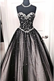 New Design Sequin Shiny Long Prom Dresses A-neck Sweetheart Prom Dresses JS549