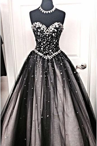 New Design Sequin Shiny Long Prom Dresses A-neck Sweetheart Prom Dresses JS549