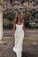Boho Backless Romantic Ivory Lace Beach Wedding Dress