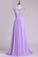 New Arrival Bateau Prom Dresses A Line Chiffon With Applique And Beads
