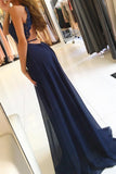 Halter Chiffon Prom Dresses A Line With Applique Open Back