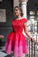 2024 Red Lace Appliques Top Cap Sleeves Multi Colors Tulle Short Homecoming Dresses JS645