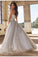 A-Line Bead Silver Spaghetti Straps Sweetheart Slit Tulle Backless Sleeveless Evening Dresses JS181