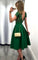 Casual A-line Scoop Satin Appliques Lace Knee-length Backless Short Sleeve Prom Dresses JS501
