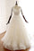 A Line Ivory V Neck Tulle Lace Half Sleeve Organza Long Prom Dresses,Wedding Dress UK PW226