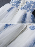 Elegant Sweetheart Tulle Appliques Short Mini A-Line Sweet 16 Dress JS787