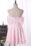 Lace Sweetheart Homecoming Dresses A Line Short/Mini