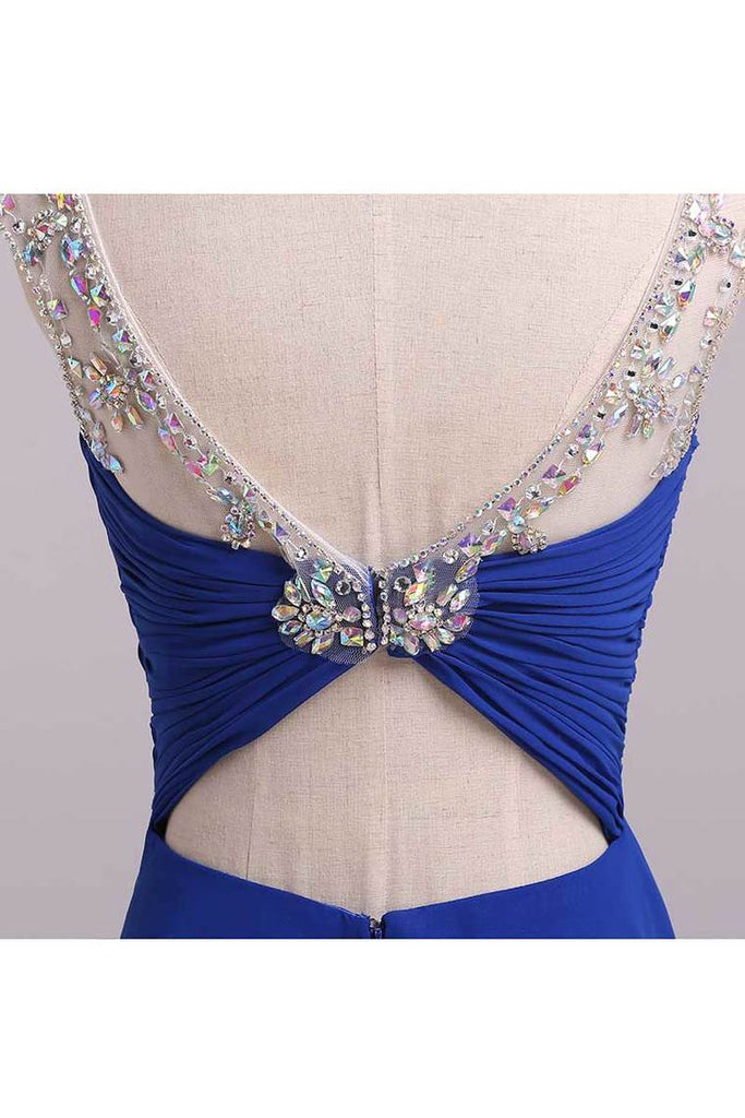 Sexy Sheath/Column Homecoming Dresses Scoop Short/Mini Open Back With Beads