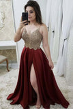 Prom Dress Sweetheart Up Satin With Beads And Sequins Spegetti Sraps