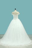 Wedding Dress Off The Shoulder A Line With Applique Tulle