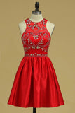 New Arrival Scoop Homecoming Dresses A Line Satin
