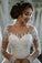 New Arrival Long Sleeves Tulle Wedding Dresses Scoop Neck With Appliques