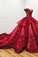 Modest Ball Gown Burgundy Lace Beading Princess Prom Dresses With Appliques