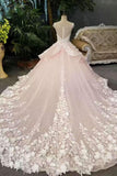 New Arrival Marvelous Floral Wedding Dresses Lace Up Scoop Neck With Appliques