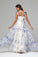 Elegant Straps Sweetheart Floral Printed Dresses for Wedding Guest