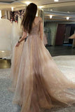 Beautiful Long Off the Shoulder A-Line Sweetheart Beads Organza Prom Dresses UK JS491