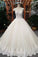 Hot SellingFloor Length Lace Up Wedding Dresses With Appliques And Sequins