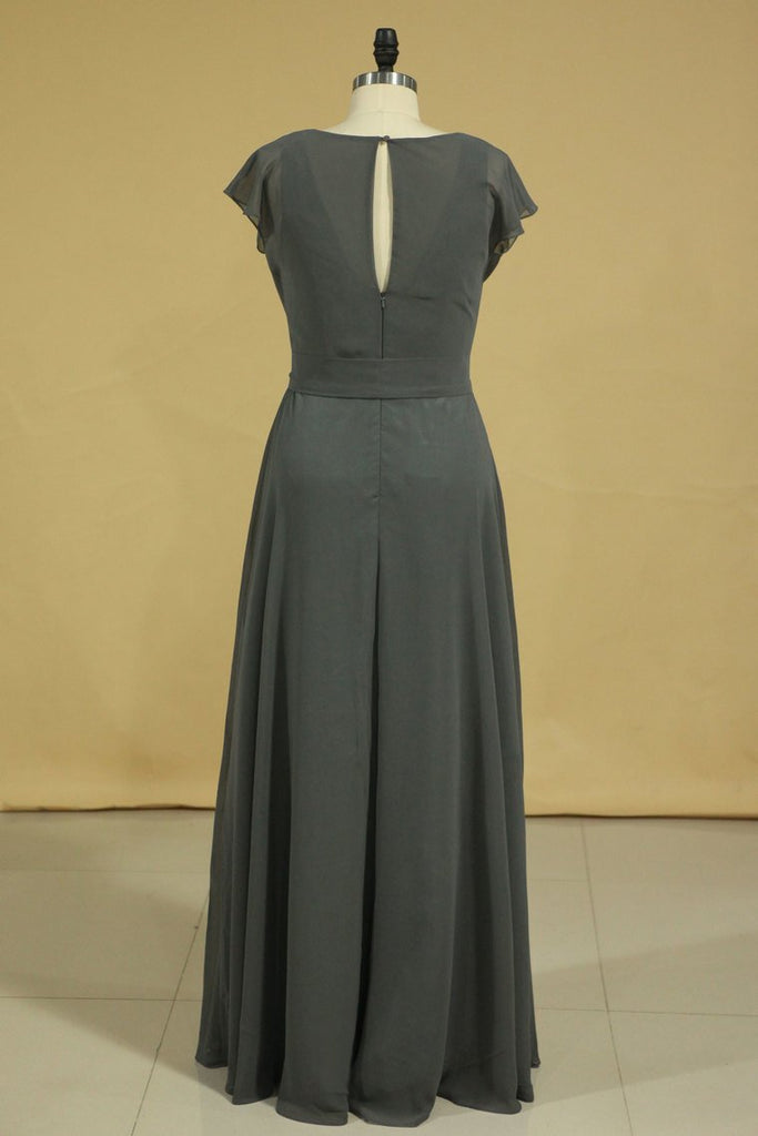 Floor Length Dress Cowl Neck Cap Sleeves With Sash Modified Circle Skirt Plus Size