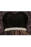 Sweetheart Tulle Beaded Waistline A Line Short/Mini Homecoming Dresses