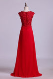 Evening Dresses Off The Shoulder A-Line Tulle And Chiffon With Applique