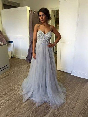 Elegant Spaghetti Straps Long Prom Dress Beautiful Prom Dresses Backless Evening Dresses JS845
