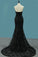 New Arrival Black Mermaid Lace Prom Dresses Sweetheart With Sweep Train