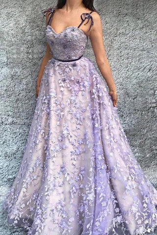 Beautiful Prom Dresses Spaghetti Straps A Line Lace Prom Dress Sexy Evening Dress