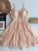 A-Line Spaghetti Straps Short Zipper-up Tulle Homecoming Dress with Appliques JS297