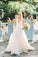 Charming A Line V Neck Backless Ivory Chiffon Pleats Sleeveless Beach Wedding Dresses JS953