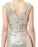 A Line Sequin V Neck V Back Sleeveless Gold Ruffles Maxi Evening Prom Dresses JS336