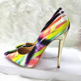 High-heels with Colorful Patterns Women Party Shoes