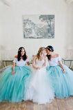 Mix & Match Tulle Bridesmaid Dresses Two Pieces Cute Dresses