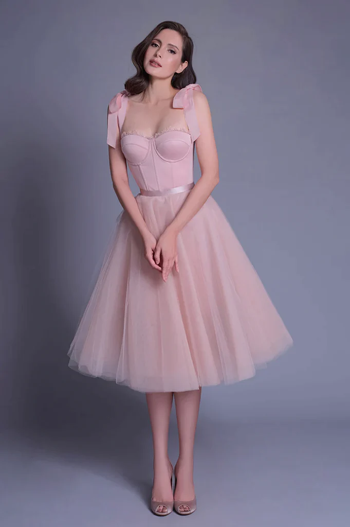 Pink Lovely Sweetheart Short Prom Dress Wedding Guest Dress