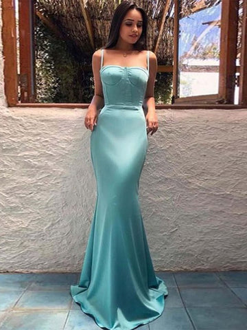 Mermaid Long Straps Fashionable Prom Dresses Modern Evening Dresses