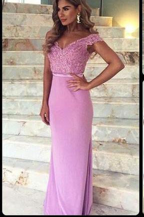 Gorgeous Mermaid Long Off-the-shoulder Prom Dress with Sweep Train JS653
