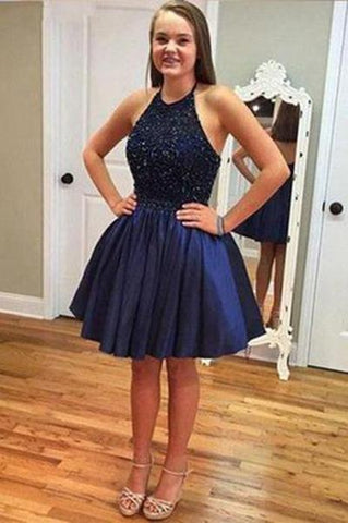 Cute Royal Blue Homecoming Dress Short Prom Dresses JS332