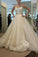 2023 Vintage Lace Champagne Belt Bow A Line Tulle Ruffles Wedding Dresses UK JS346